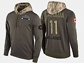 Nike Canadiens 11 Brendan Gallagher Olive Salute To Service Pullover Hoodie,baseball caps,new era cap wholesale,wholesale hats